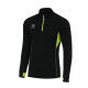 SWEAT 1/2 ZIP RUNNING FARTLEK NOIR/VERT ERREA