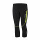  PANTALON 3/4 RUNNING JEM NOIR/VERT FLUO ERREA