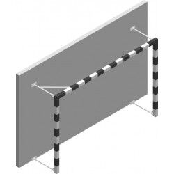 BUT DE HANDBALL RABATTABLE EN ALUMINIUM 3 X 2 M POWERSHOT 