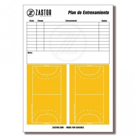 BLOC DE 25 FEUILLES TACTIQUES A4 HANDBALL/FUTSAL ZASTOR