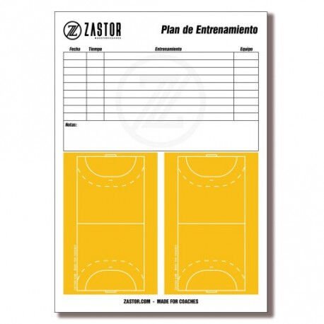 BLOC DE 25 FEUILLES TACTIQUES A4 HANDBALL/FUTSAL ZASTOR BLOC DE 25 FEUILLES TACTIQUES A4 HANDBALL/FUTSAL ZASTOR