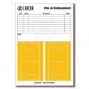 BLOC DE 25 FEUILLES TACTIQUES A4 HANDBALL/FUTSAL ZASTOR