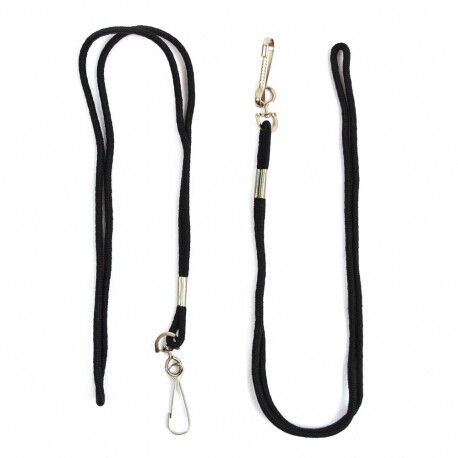 2 CORDONS POUR SIFFLET ARBITRE NOIR ZASTOR