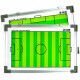 TABLEAU TACTIQUE MAGNÉTIQUE RÉVERSIBLE 30 X 45CM FOOTBALL COULEUR ZASTOR 