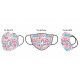 Masques barrière tissu 3 couches ENFANTS LICORNE catégorie 1 UNS1 COVID-19 normes AFNOR S76-001 lavable 50 fois