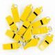 LOT DE 12 SIFFLETS ARBITRE PLASTIQUES JAUNE ZASTOR
