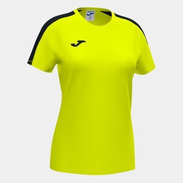MAILLOT MANCHES COURTES FEMME ACADEMY III JOMA JAUNE FLUO/NOIR