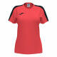 MAILLOT MANCHES COURTES FEMME ACADEMY III JOMA CORAIL FLUO/NOIR