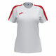 MAILLOT MANCHES COURTES FEMME ACADEMY III JOMA BLANC/ROUGE