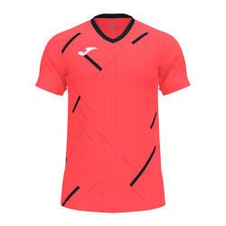 MAILLOT MANCHES COURTES TIGER III JOMA CORAIL FLUO/NOIR
