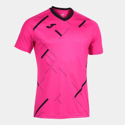 MAILLOT MANCHES COURTES TIGER III JOMA ROSE FLUO/NOIR