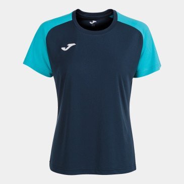 MAILLOT FEMME MANCHES COURTES ACADEMY IV JOMA MARINE/TURQUOISE