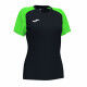 MAILLOT FEMME MANCHES COURTES ACADEMY IV JOMA NOIR/VERT FLUO