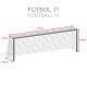 PAIRE DE FILETS FOOTBALL CHAMPION BLANC POUR BUT À 11 ZASTOR - 5012