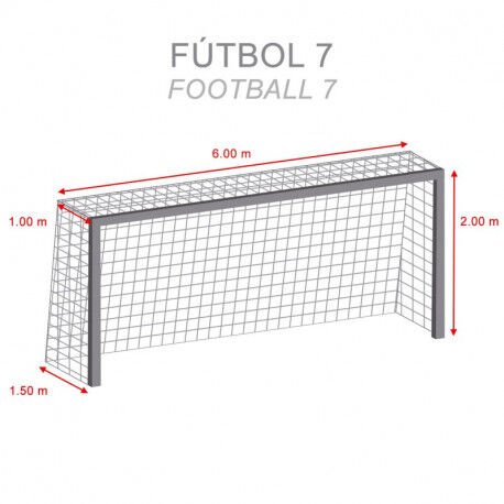PAIRE DE FILETS FOOTBALL EXPERT BLANC POUR BUT À 7 ZASTOR - 5033