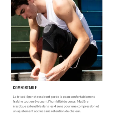 GENOUILLÈRE DE SOUTIEN ÉLASTIQUE AVEC CONTREFORTS EN GEL MCDAVID - 5125