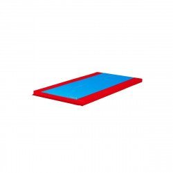 TAPIS DE GYMNASTIQUE BORDS ROUGES SOLIDAIRES EN BOUTS 200X150X4CM DIMASPORT 23160