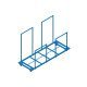 CHARIOT DE TRANSPORT DE TAPIS VERTICAL AVEC RAMBARDE DIMASPORT - 22353