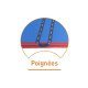 CHEMIN DE GYMNASTIQUE BORDS ROUGES VELCRO EN BOUT 600X100X5,5CM DIMASPORT - 23875