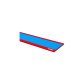 CHEMIN DE GYMNASTIQUE BORDS ROUGES VELCRO EN BOUT 600X100X5,5CM DIMASPORT - 23875