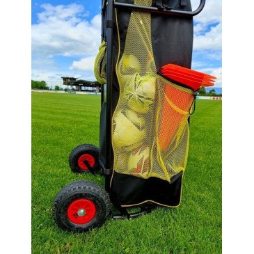 Chariot d'équipement Football Noir et Jaune POWERCART TA329