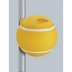 POUBELLE EN FORME BALLE DE TENNIS JAUNE TR001