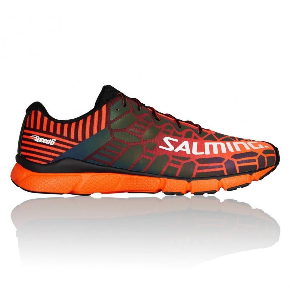 CHAUSSURES SALMING RUNNING SPEED 6 HOMME ORANGE NOIR DESTOCKAGE VENTE PRIVEE SPORTS