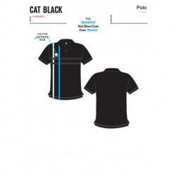 POLO MANCHES COURTES MARDOCK LIGNE CAT BLACK SPORTS ERREA DESTOCKAGE