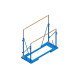 BARRES ASYMETRIQUES DE GYMNASTIQUE ENTRAINEMENT AVEC EMBASE REPLIABLE ET ROULEMENTS DIMASPORT - 24168