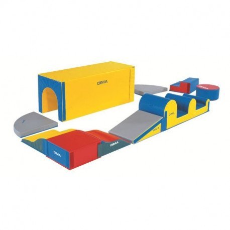 PARCOURS DE LA DEBROUILLARDISE 10 MODULES MOUSSE POUR ENFANT DE 3-6 ANS DIMASPORT - K3460