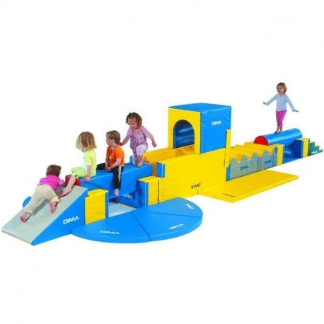 PARCOURS DE MOTRICITÉ L'INFERNAL 22 MODULES MOUSSE POUR ENFANT DE 2-8 ANS DIMASPORT - K3575