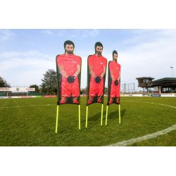 LOT DE 3 MANNEQUINS FLEXIBLES EN POLYESTER IMPRIMÉ ROUGE POWERSHOT