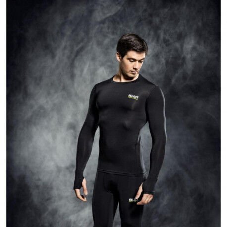 T-SHIRT DE COMPRESSION MANCHES LONGUES SELECT DESTOCKAGE 6902