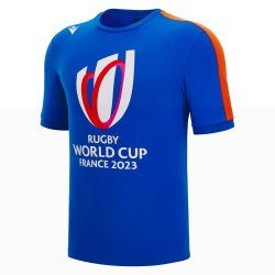 T-shirt COUPE DU MONDE DE RUGBY FRANCE 2023 adulte bleu MACRON 57127008