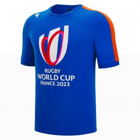 T-shirt COUPE DU MONDE DE RUGBY FRANCE 2023 adulte bleu MACRON