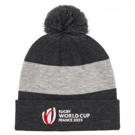 Bonnet COUPE DU MONDE DE RUGBY FRANCE 2023 avec pompom gris MACRON