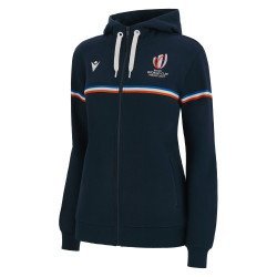 Veste capuche COUPE DU MONDE DE RUGBY FRANCE 2023 adulte femme marine MACRON