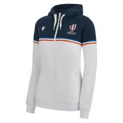 Veste capuche COUPE DU MONDE DE RUGBY FRANCE 2023 adulte femme blanc MACRON 57127248
