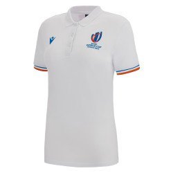 Polo COUPE DU MONDE DE RUGBY FRANCE 2023 adulte femme blanc MACRON