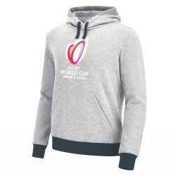 Sweat capuche COUPE DU MONDE DE RUGBY FRANCE 2023 adulte gris MACRON 57127268