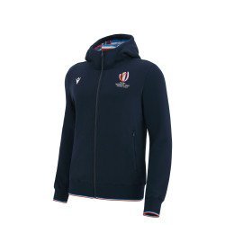 Veste capuche COUPE DU MONDE DE RUGBY FRANCE 2023 junior marine MACRON 