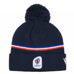 Bonnet COUPE DU MONDE DE RUGBY FRANCE 2023 avec pompom marine MACRON 