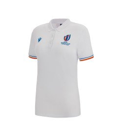 Polo COUPE DU MONDE DE RUGBY FRANCE 2023 junior fille blanc MACRON