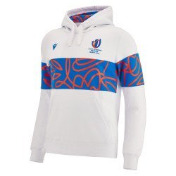 Sweat capuche COUPE DU MONDE DE RUGBY FRANCE 2023 adulte blanc MACRON