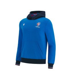 Sweat capuche COUPE DU MONDE DE RUGBY FRANCE 2023 junior bleu MACRON