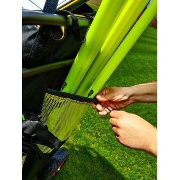 Chariot d'équipement Football POWERCART Blanc et Rouge POWERSHOT 