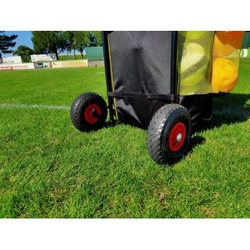 Chariot d'équipement Football POWERCART Blanc et Rouge POWERSHOT 
