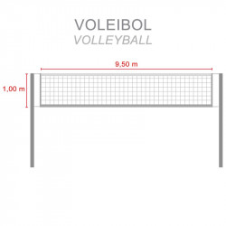 Filet de volleyball BASIC ZASTOR 