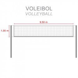 Filet de volleyball BASIC ZASTOR 