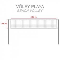 Filet de beach volley BASIC ZASTOR